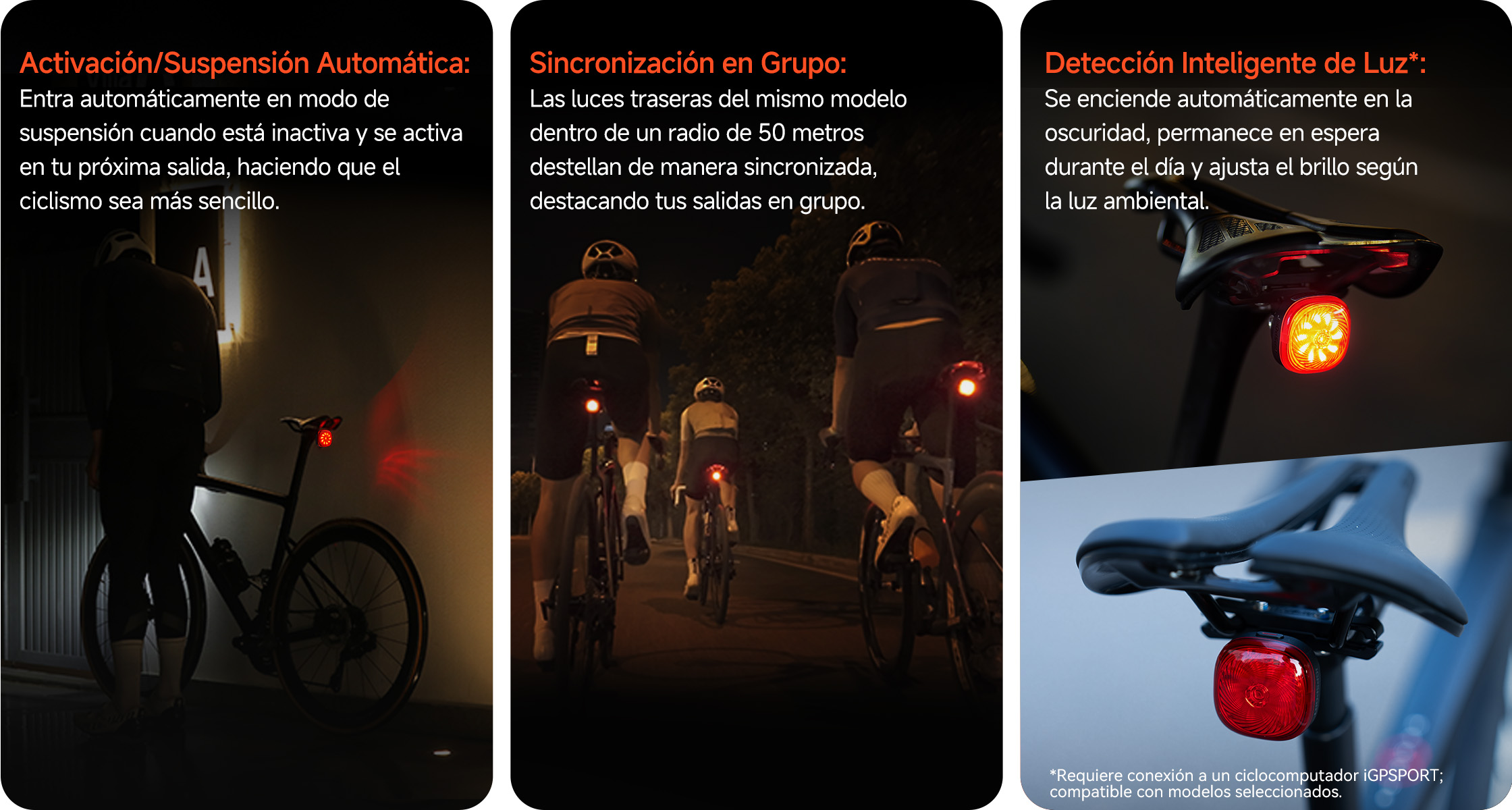 LUZ LED TRASERA iGPSPORT TL50 SMART 50LM - Image 2